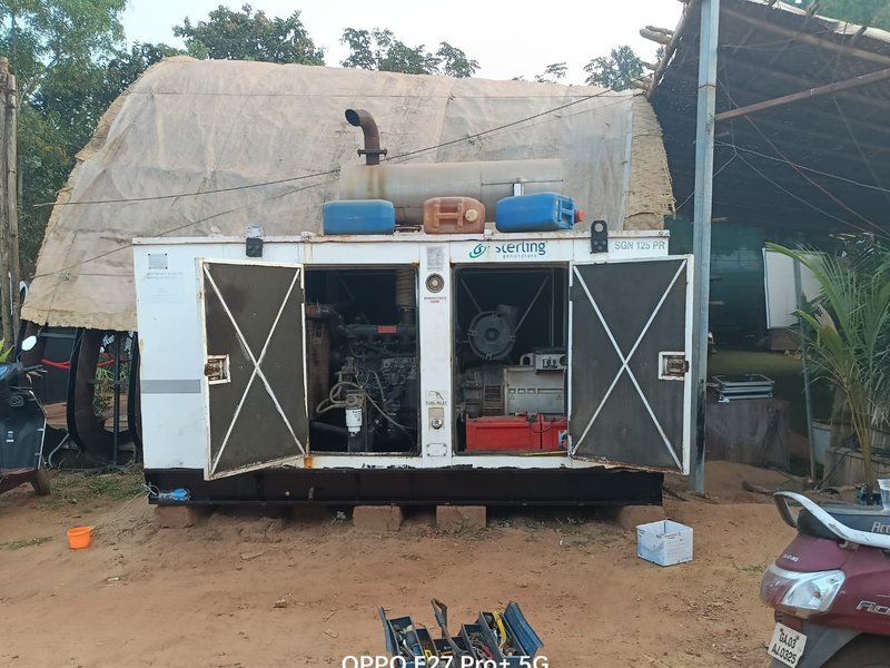 On-site servicing of a 125 KVA generator in Goa